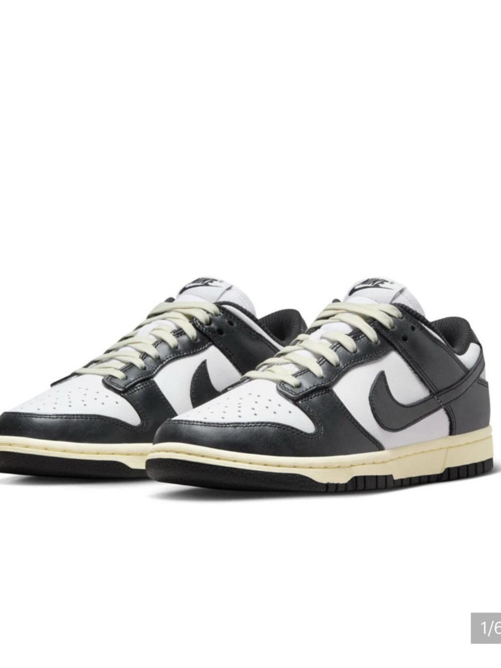 Nike Dunk Low 'Vintage Panda' FQ8899-100 Women's White/Black Sneaker Size 7.5